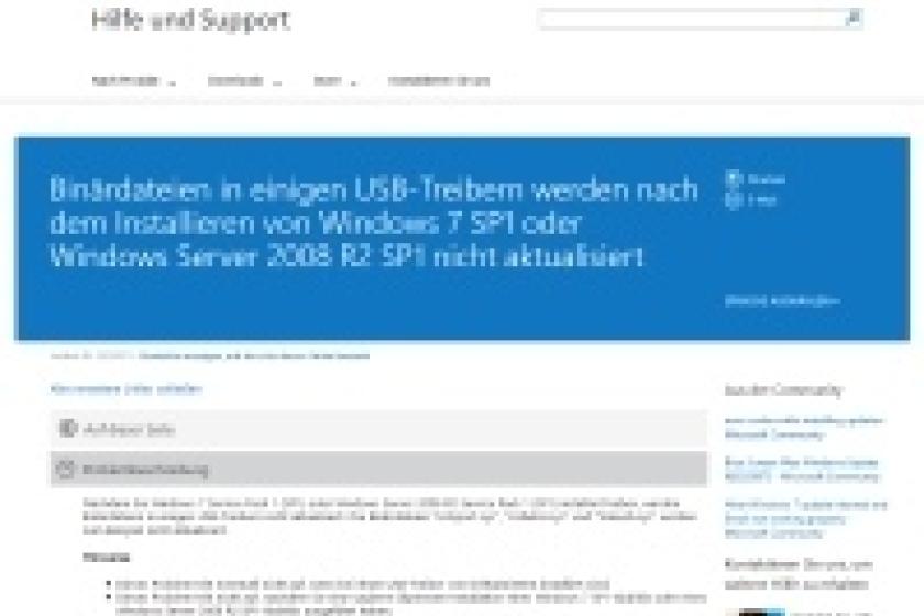 Eine spezielle Support-Seite kümmert sich bei Microsoft um das Tastatur-Problem bei Windows 7 und Server 2008 R2.